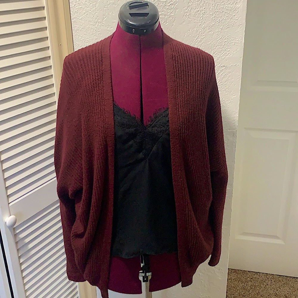 stunning maroon sweater cardigan